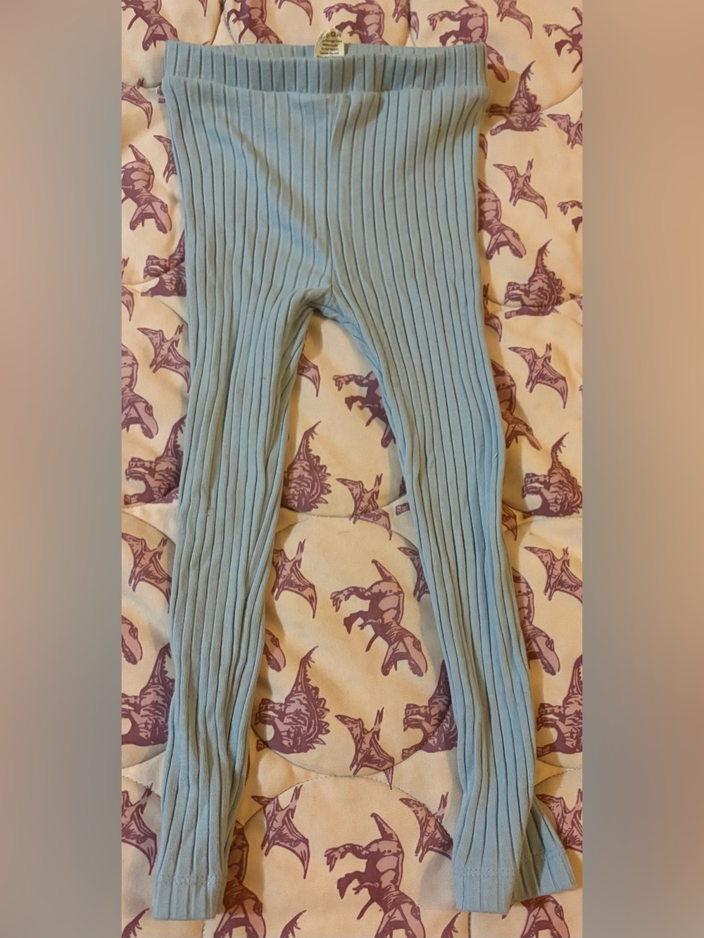 Kate Quinn size 3t light blue wide rib leggings